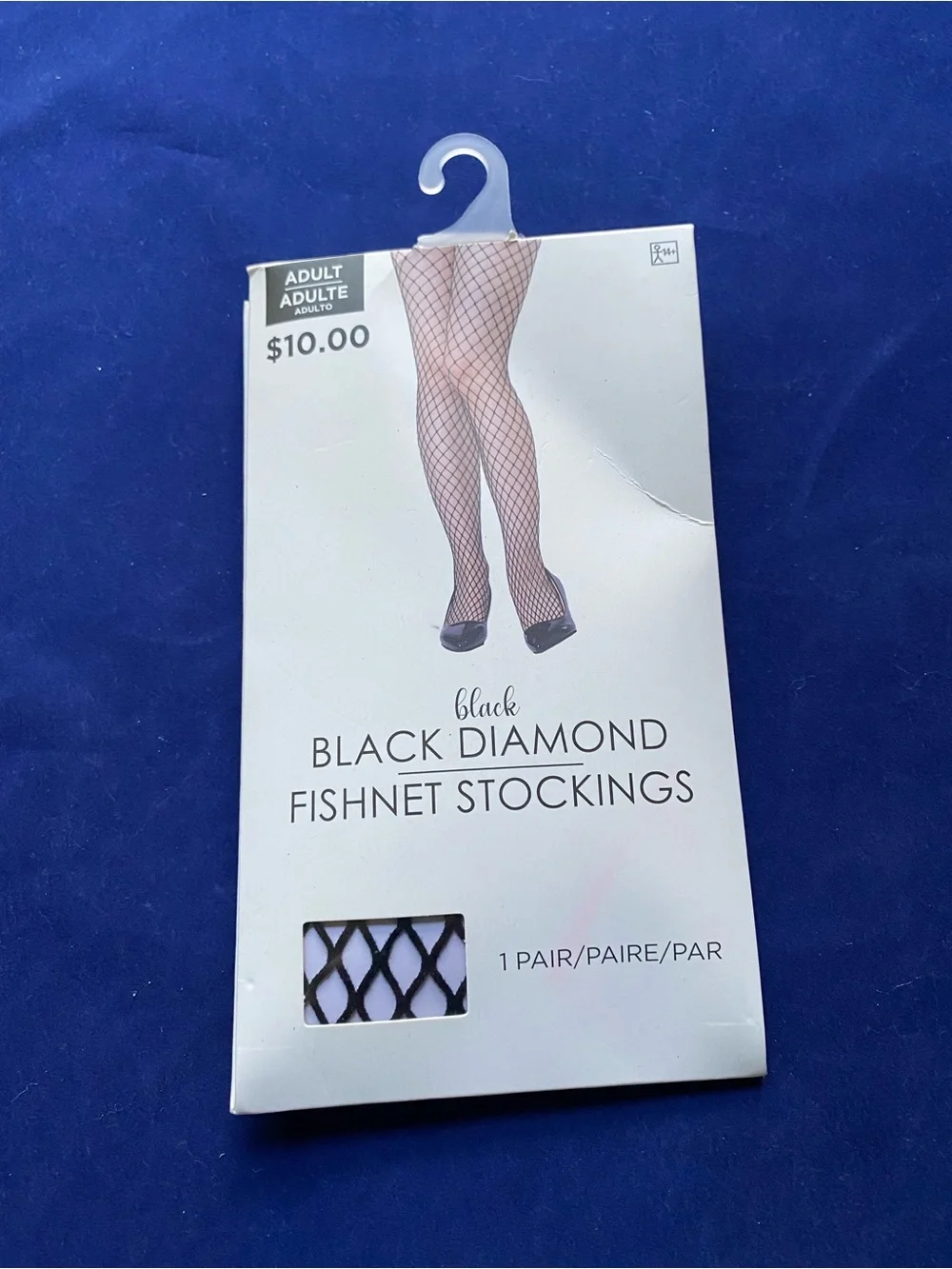 New Halloween Adult Black Diamond Fishnet Stockings One Size Fits Most